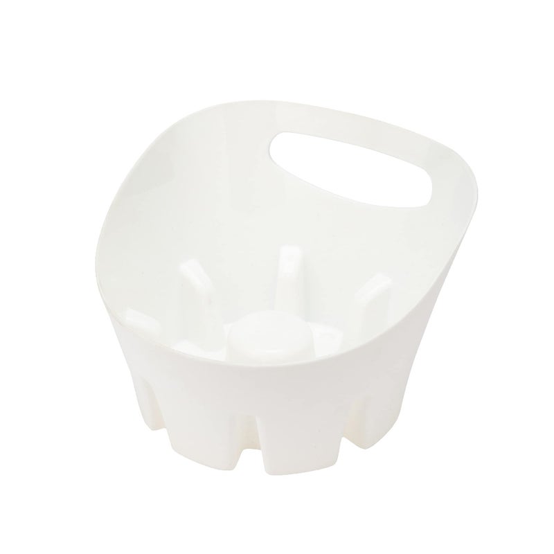 JS Jackson Supplies Universal White Plastic Drip Tray for Toilet Plunger - Image 1